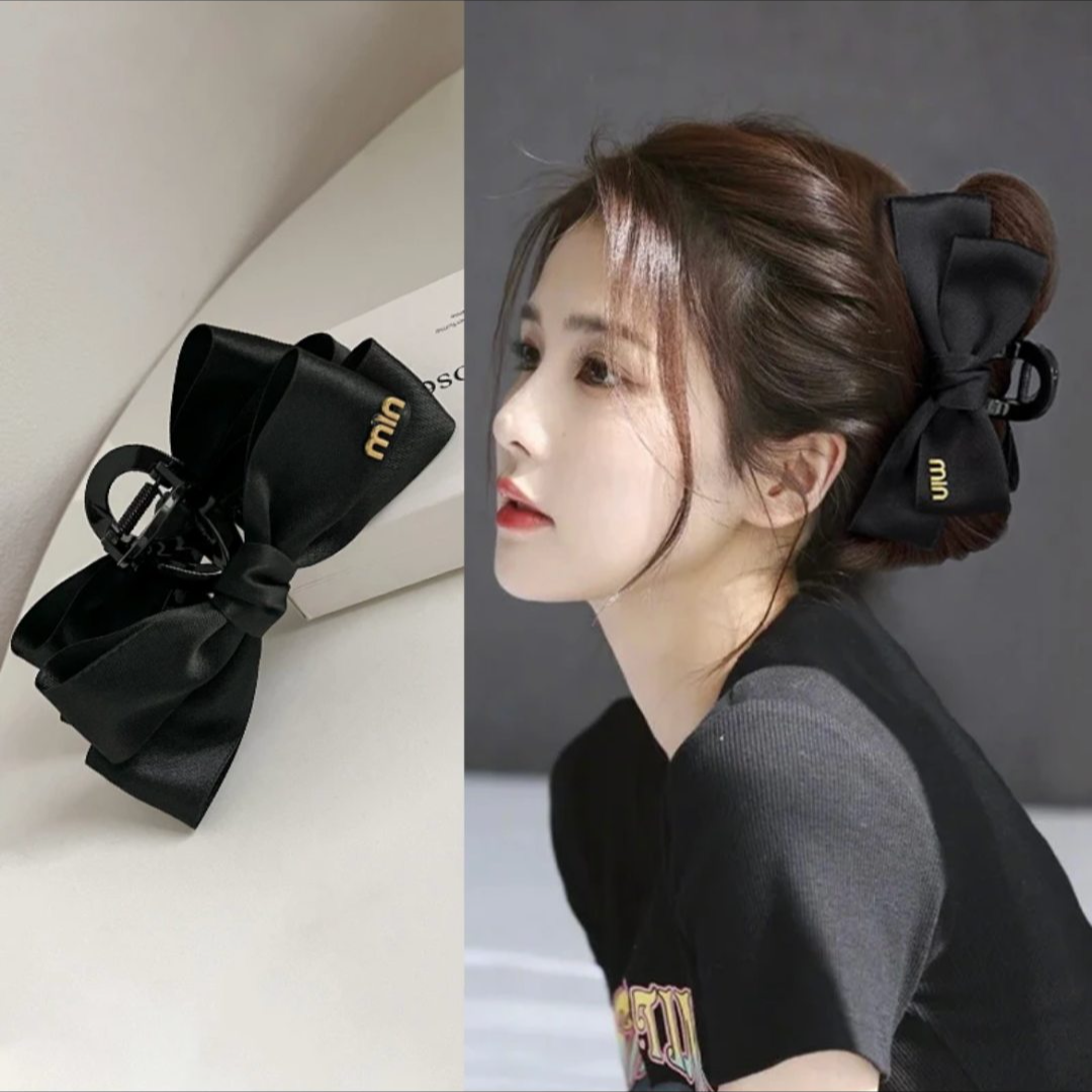 白鹿同款蝴蝶抓夹女新款大号适合发量多蝴蝶结鲨鱼夹发夹发饰发卡