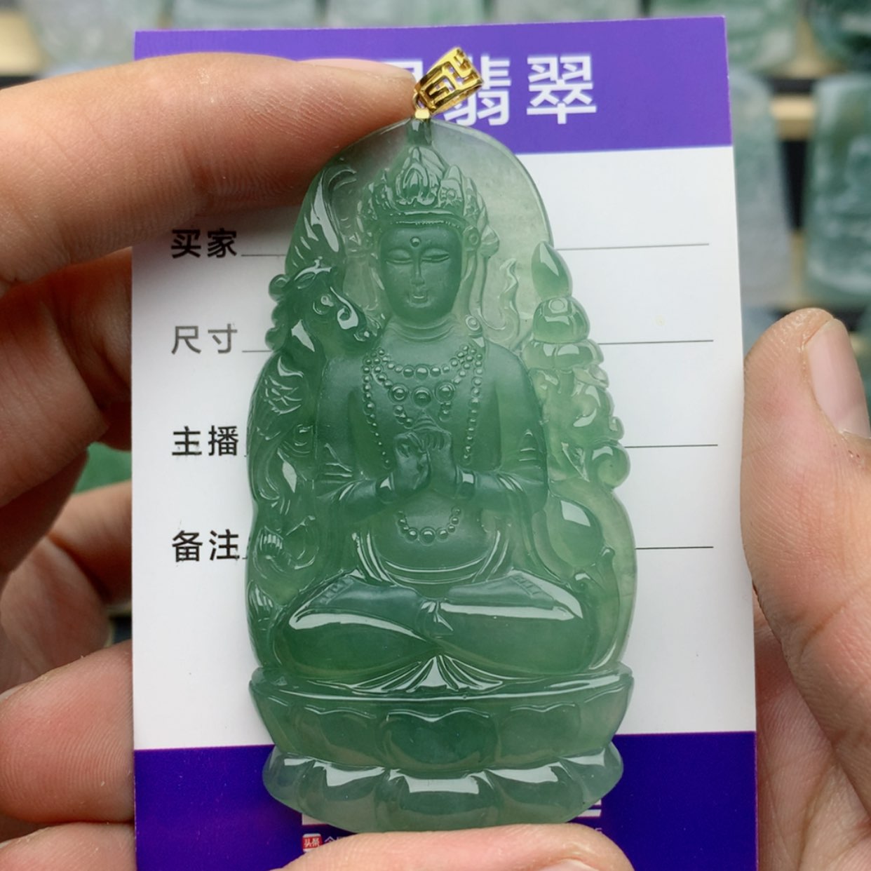 【闪购商品】翡翠颈饰未镶嵌正**子