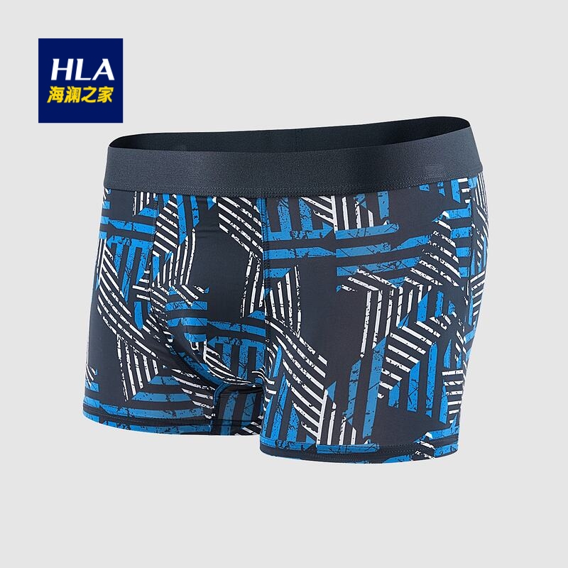 HLA/海澜之家一条装针织平脚短裤