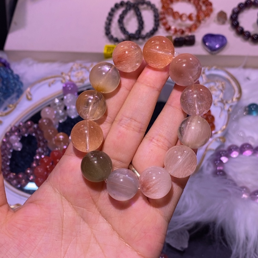 【闪购商品】烟晶手链银S925镶嵌会**猪
