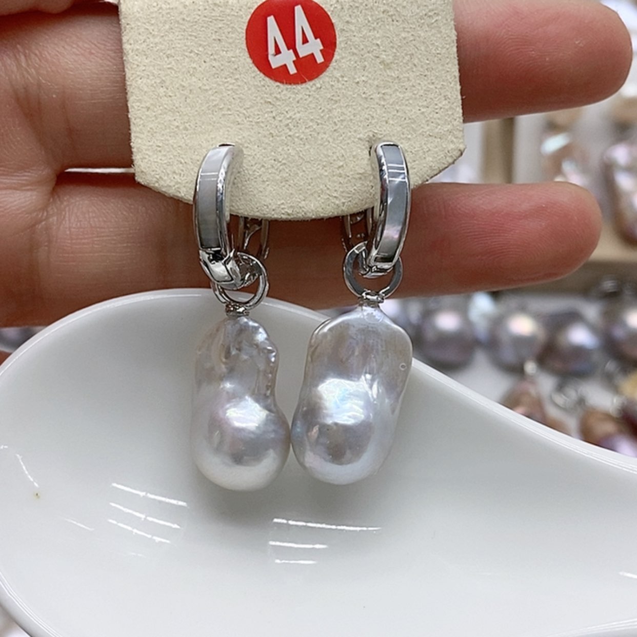 【闪购商品】淡水珍珠耳饰银S925镶嵌