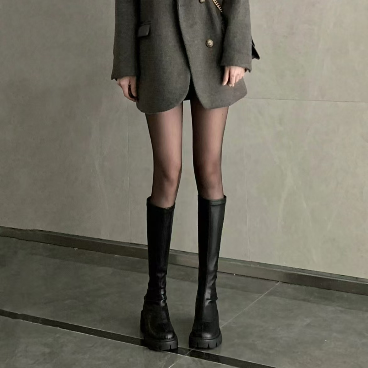 2025年网红爆款黑透肤打底裤加厚防勾丝冬季加绒显瘦