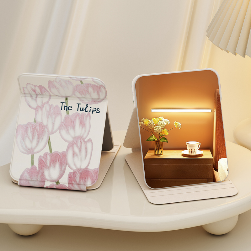 折叠小镜子学生宿舍专用梳妆镜女随身男士便携家用桌面化妆镜