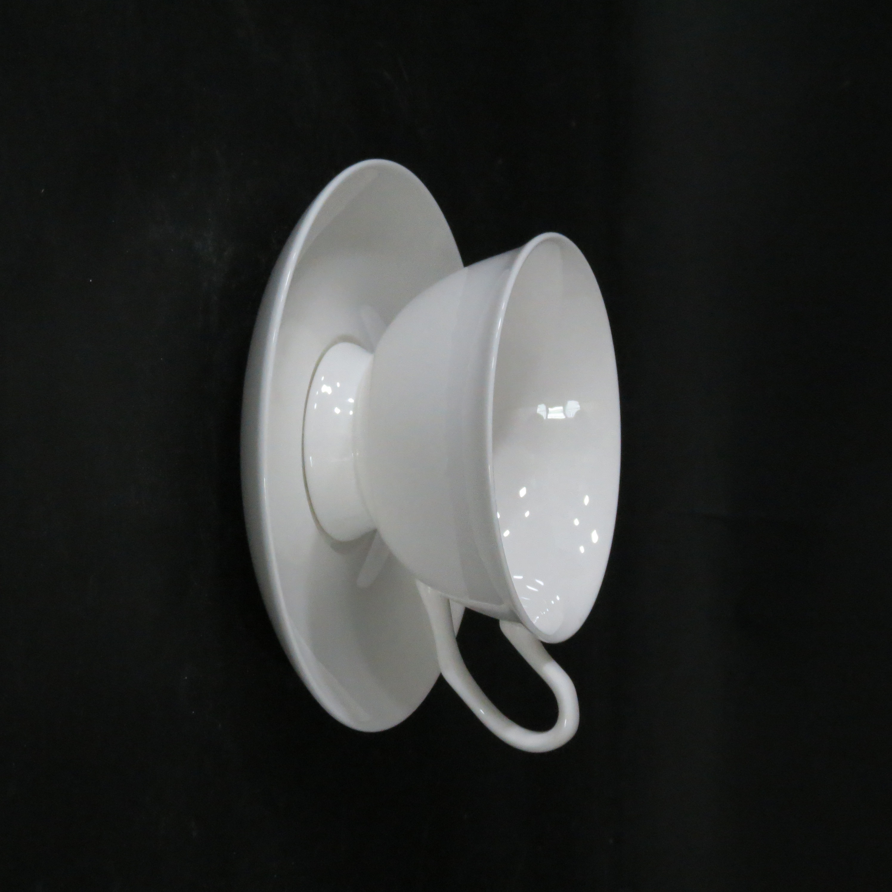 180ml 白色骨瓷高柄咖啡杯碟