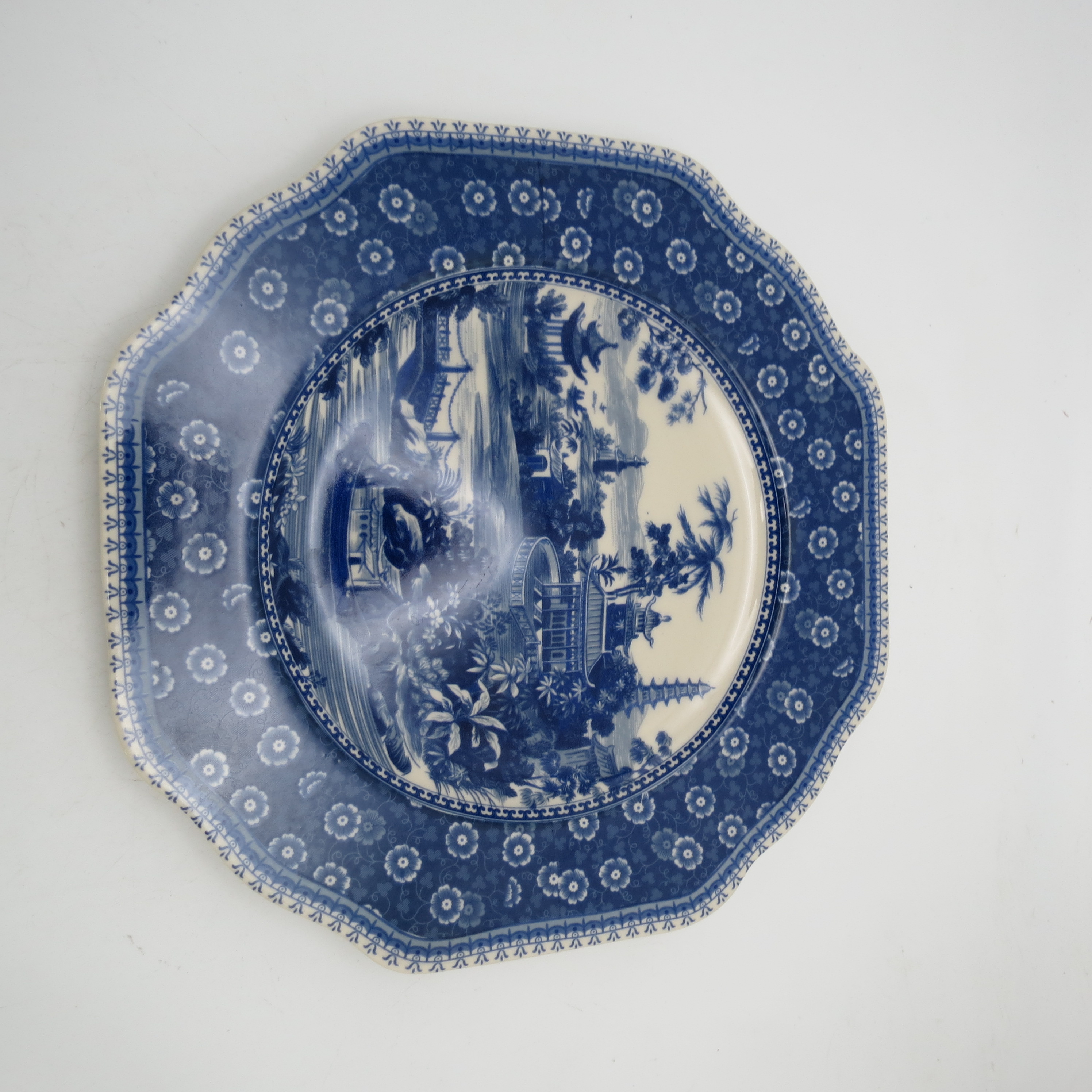 【老瓷】远山 25cm 高温瓷釉中彩观赏盘 