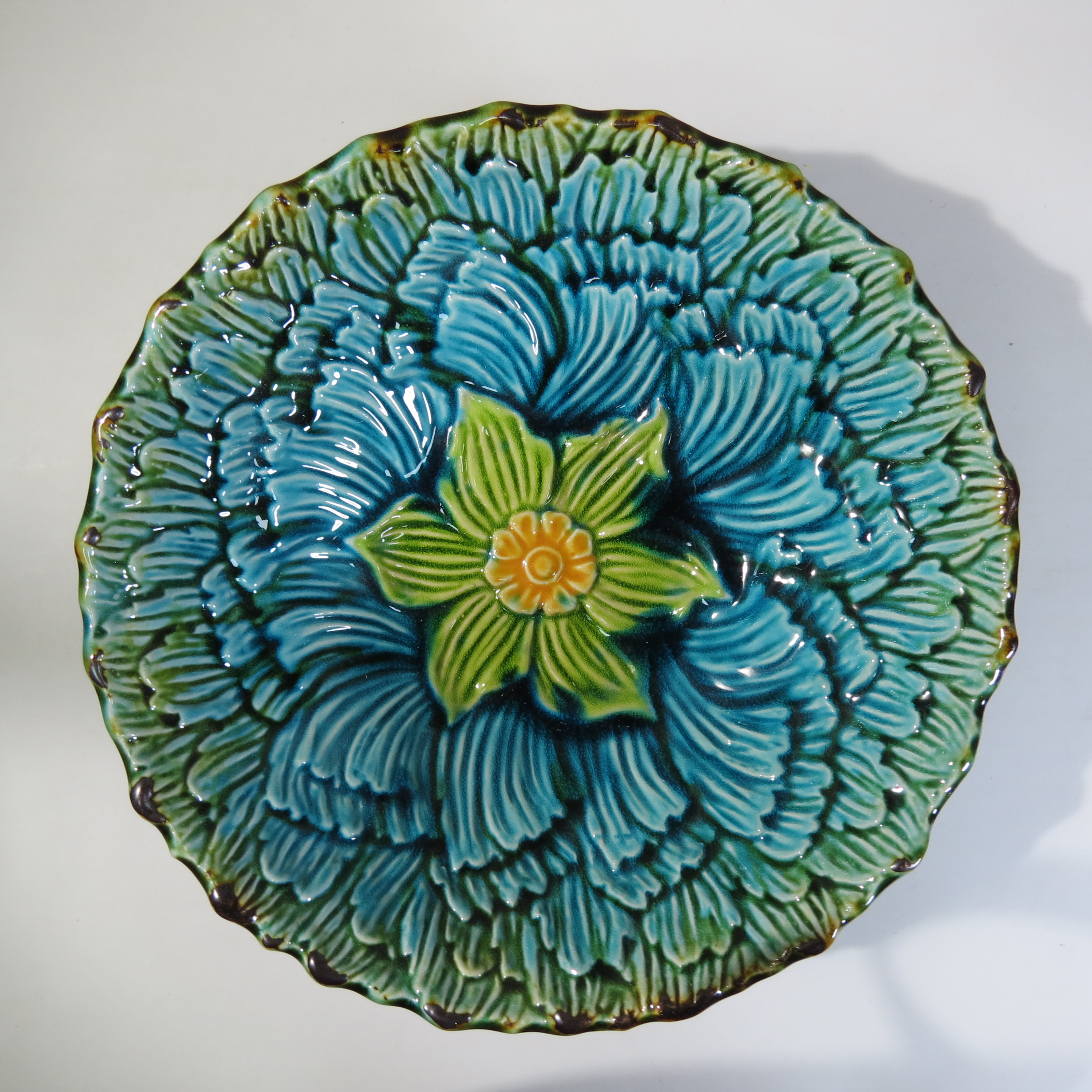 【美好的】盛开窑变水果碗27*9.5cm陶瓷大汤碗沙拉碗