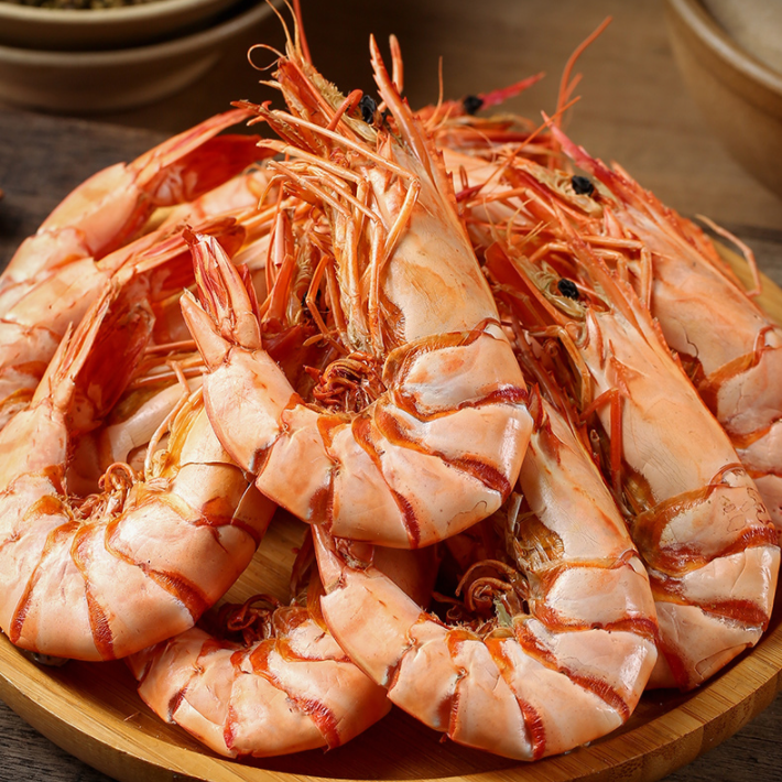 【赶海日记】大虾36-45只/斤原味九节虾干250g/500g即食