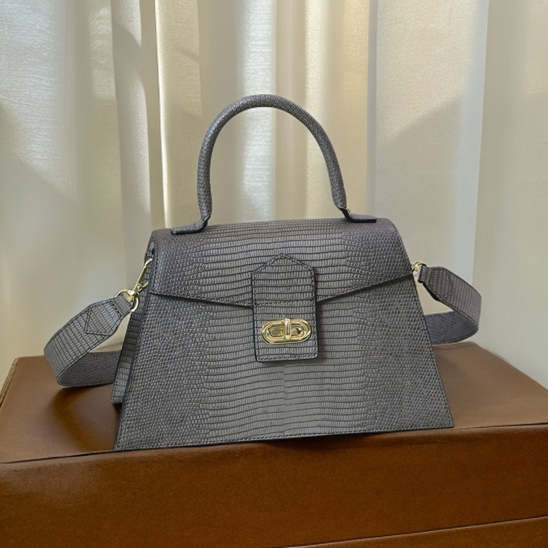 新款时尚单肩斜跨牛皮手提包20C0313