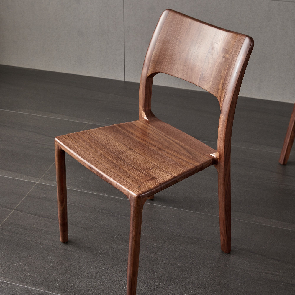 北美黑胡桃木餐椅舒克靠背椅简约实木家用椅子全榫卯工艺餐桌椅