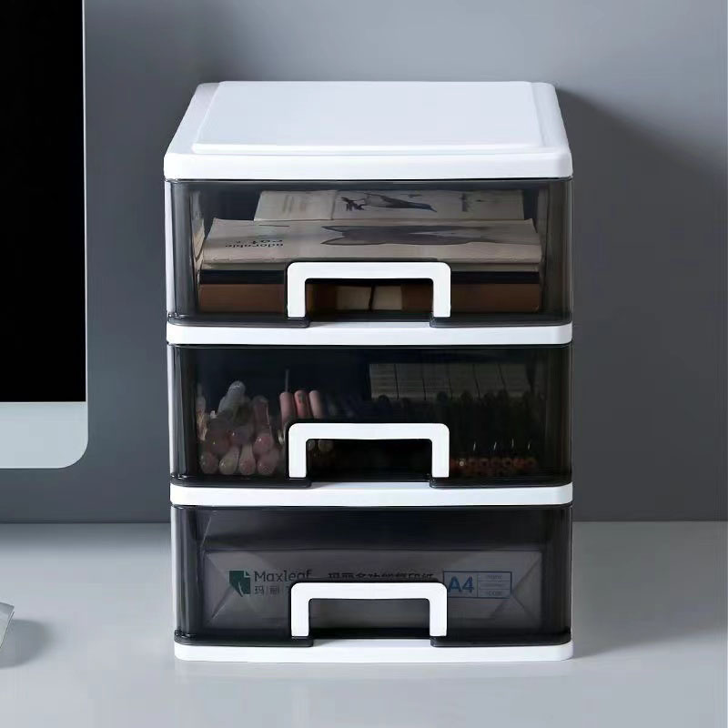 文具桌面收纳收纳柜多层抽屉式化妆品收纳盒子内衣办公文件收纳箱
