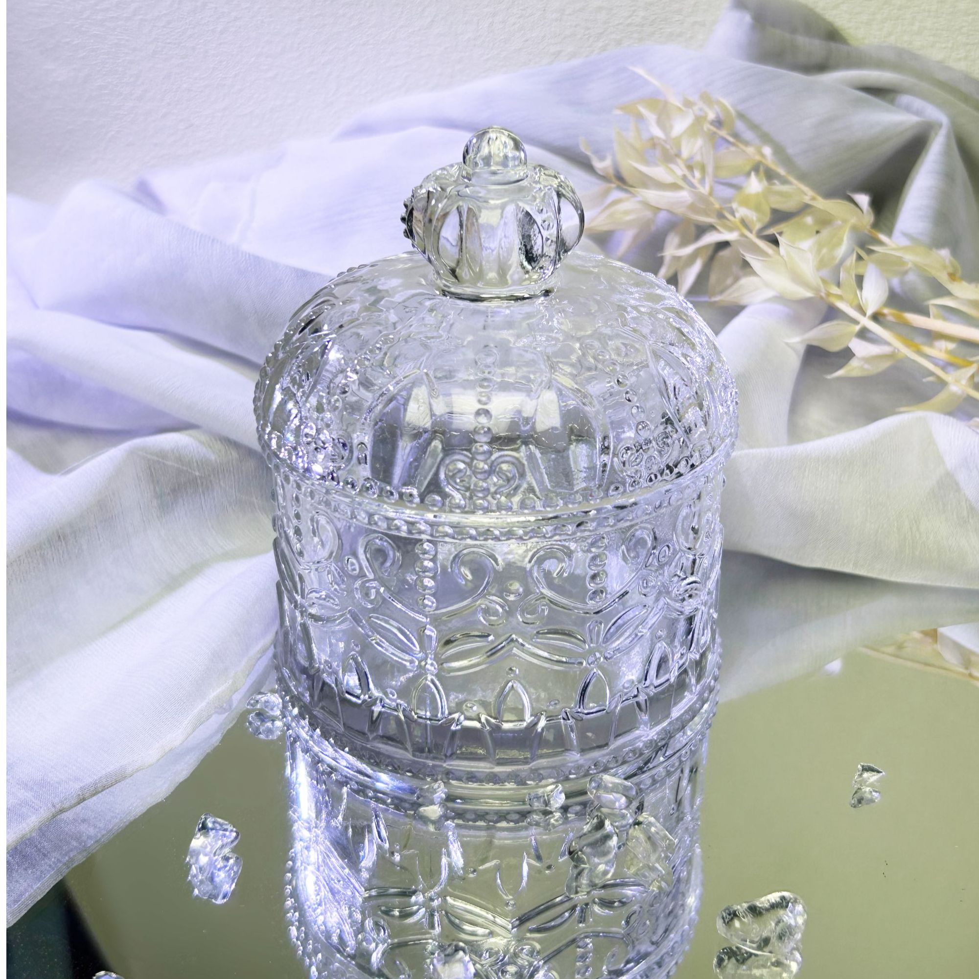 天然水晶净化消磁碗套装（皇冠碗+200g白水晶消磁石）