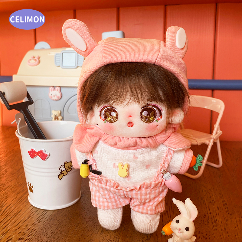 禧乐萌【15cm炸毛白兔酥】联名限定款棉花娃娃可爱毛绒玩具公仔送礼