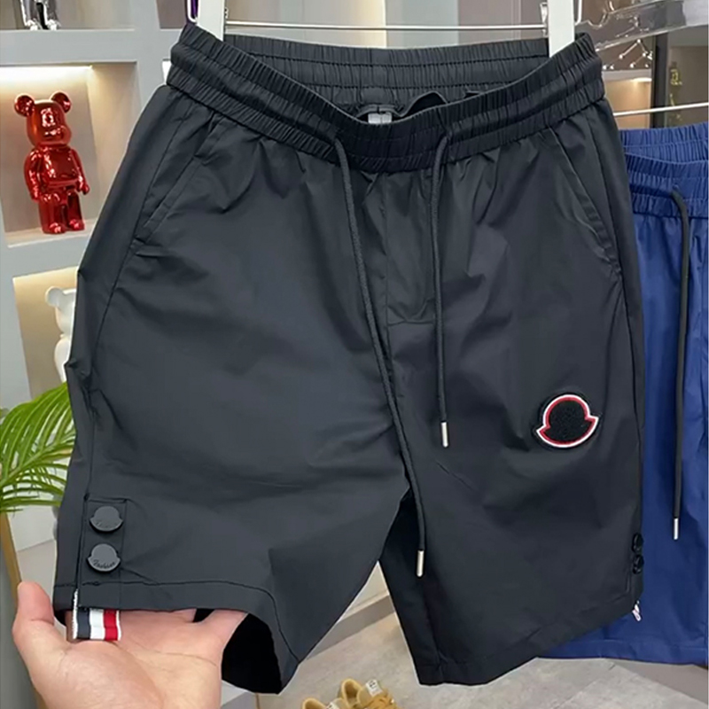 DEDUCE~专柜强货！刺绣休闲短裤男夏季速干透气五分运动裤沙滩裤