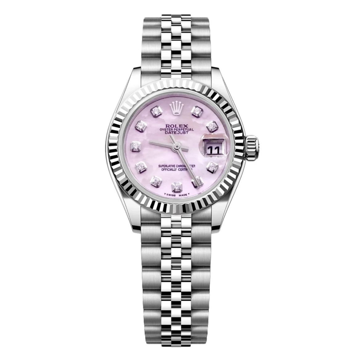 99新 Rolex/劳力士 日志女表-6917钢-A0161粉贝母-26mm