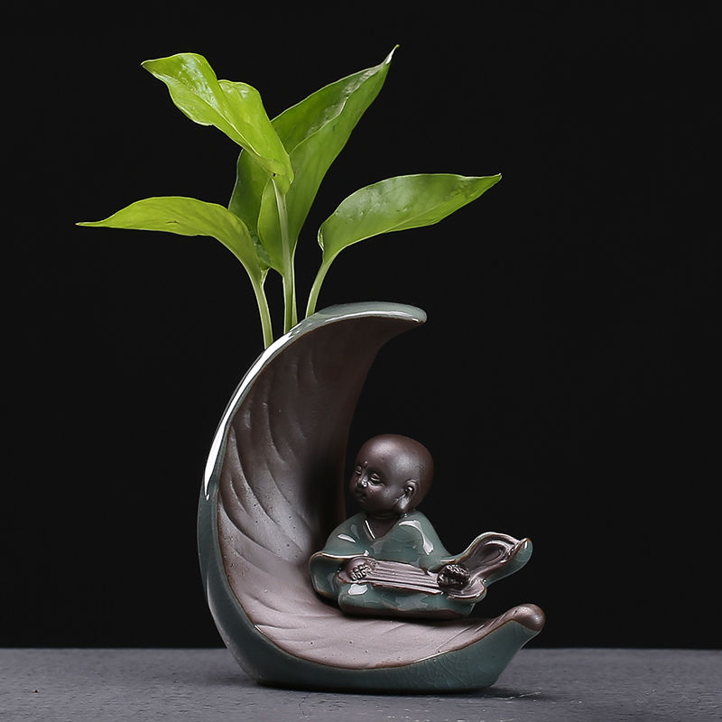 绿萝水培花瓶花盆陶瓷水养植物器皿容器鲜花插花盆器家居客厅