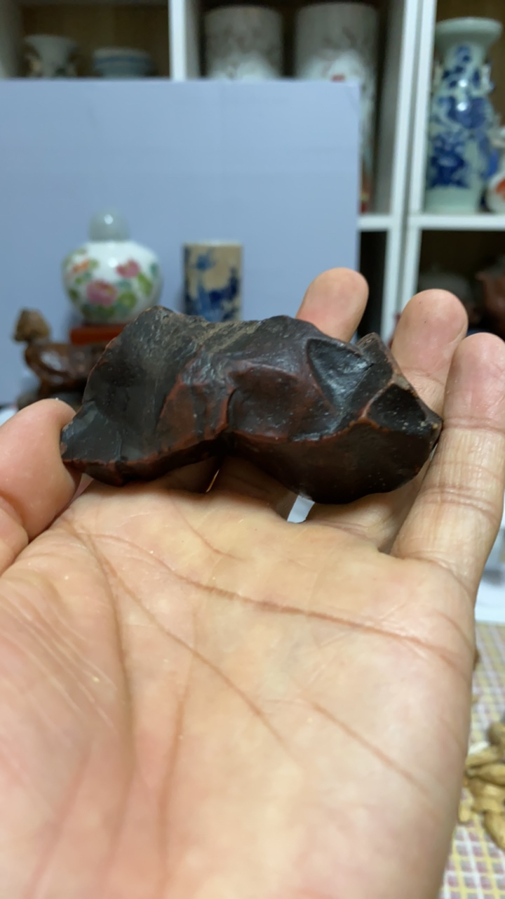 戈壁石手把件陶瓷老皮子象形石把玩石头原石精品原石毛料奇石天然