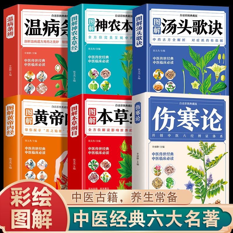 伤寒论张仲景正版原著伤寒杂病论黄帝内经本草纲目医学中医名著书