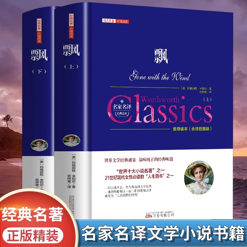 飘 上下2册原版原著无删减世界十大名著米切尔高中初中生阅读书籍