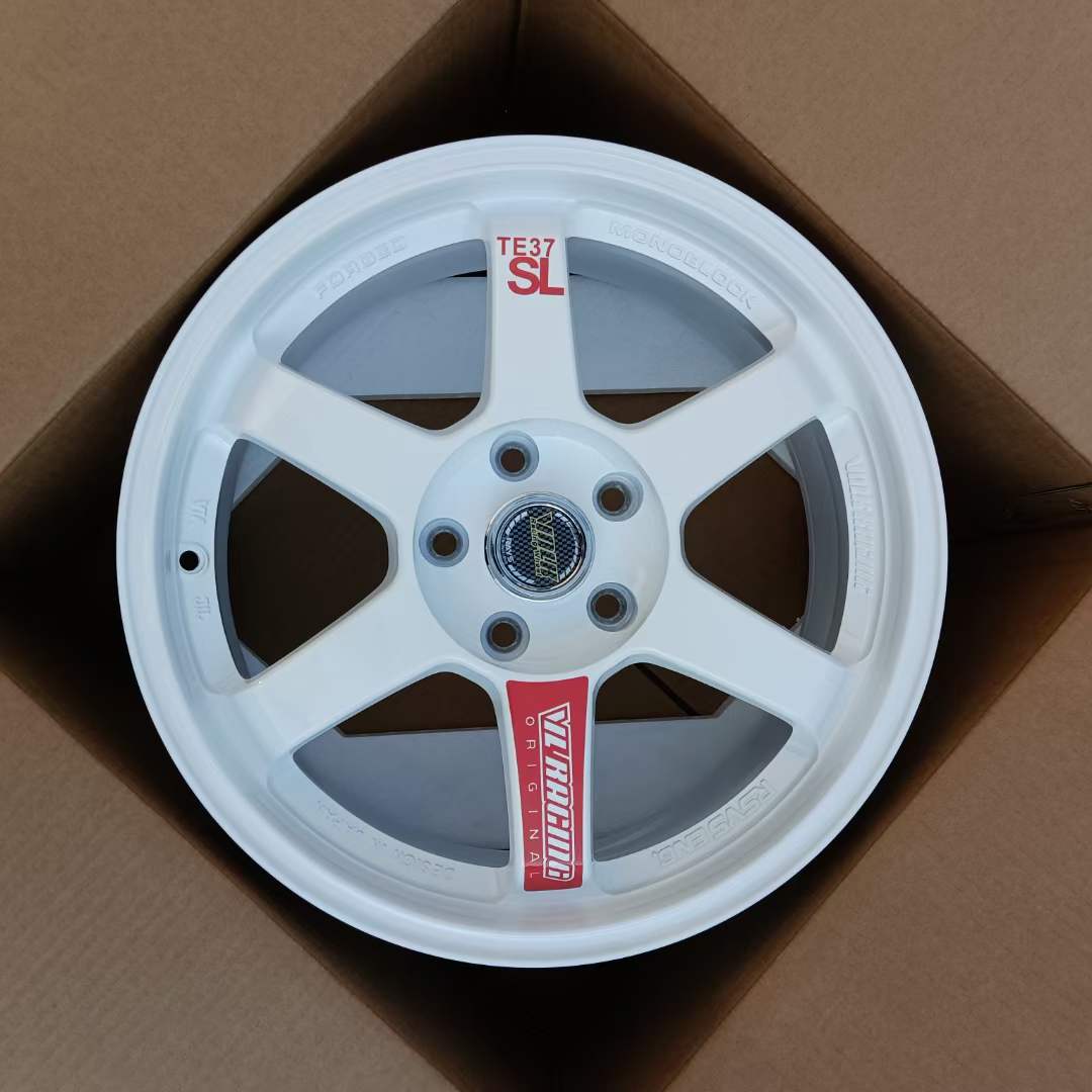 TE37改装轮毂适合飞度思域嘉年华丰田86锐志高尔夫昂克赛拉A3