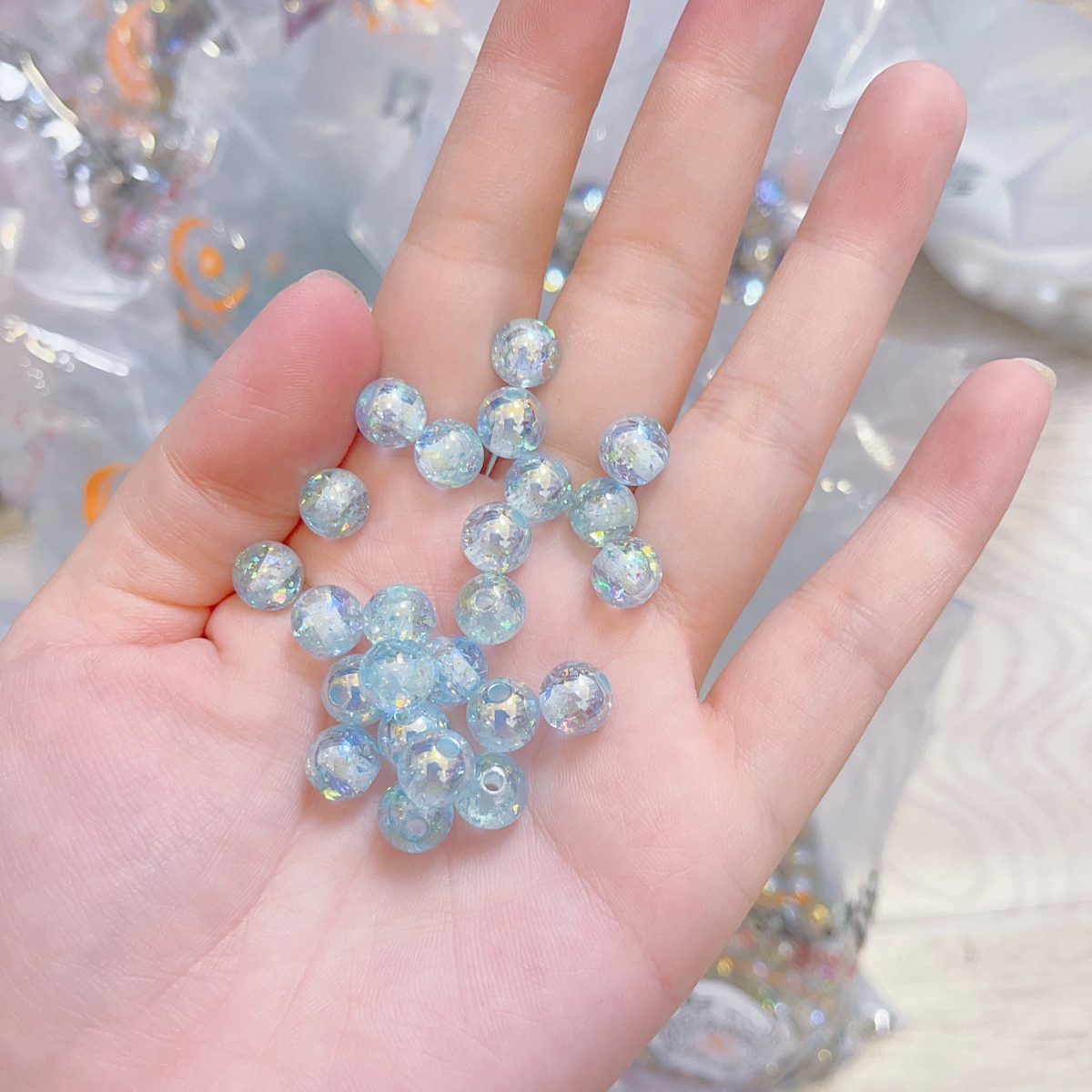 海蒂卡8mm珠子合集直孔圆珠手工DIY散珠饰品配饰配件