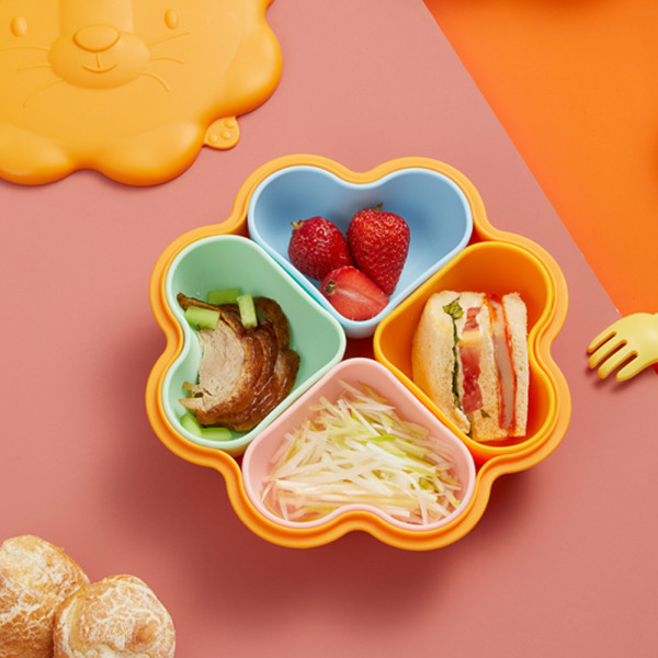 【包装不好哈】可爱狮子分隔餐盘