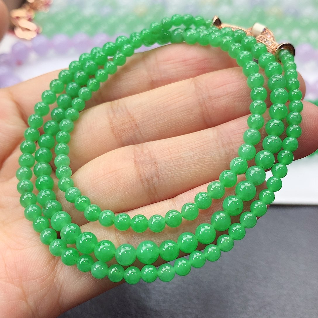 翡翠项链未镶嵌天然翡翠