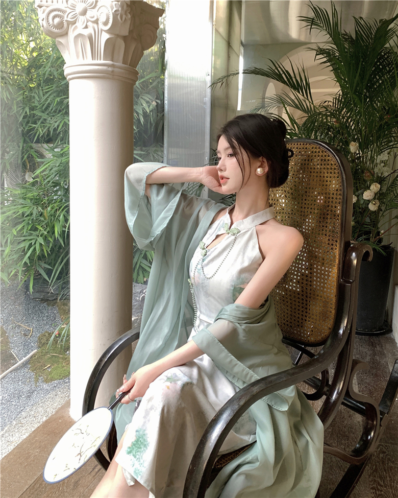 13-40新款旗袍衬衫连衣裙T恤牛仔裤半身裙休闲裤两件套