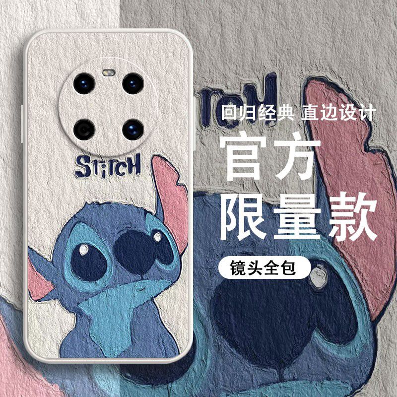 华为mate40e手机壳女男软硅胶防摔曲面屏全包直边薄mate40e史迪仔