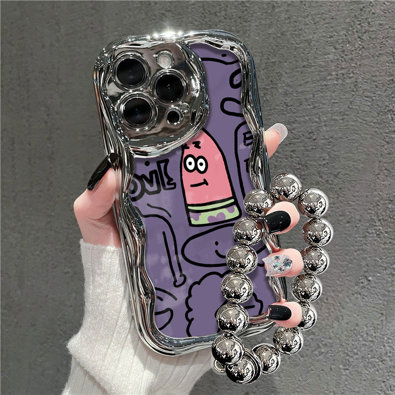 富典派大星苹果15华为OPPO小米vivo电镀曲边iPhone14防摔手机壳女