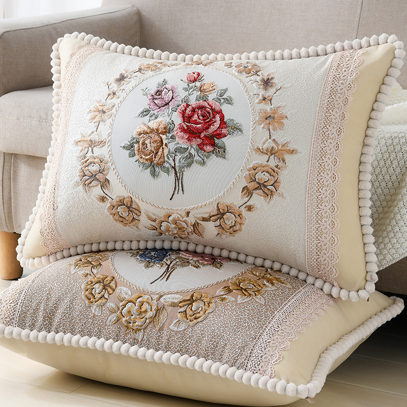 抱枕沙发靠枕床头靠垫护腰大靠背垫汽车腰枕欧式客厅抱枕套不含芯