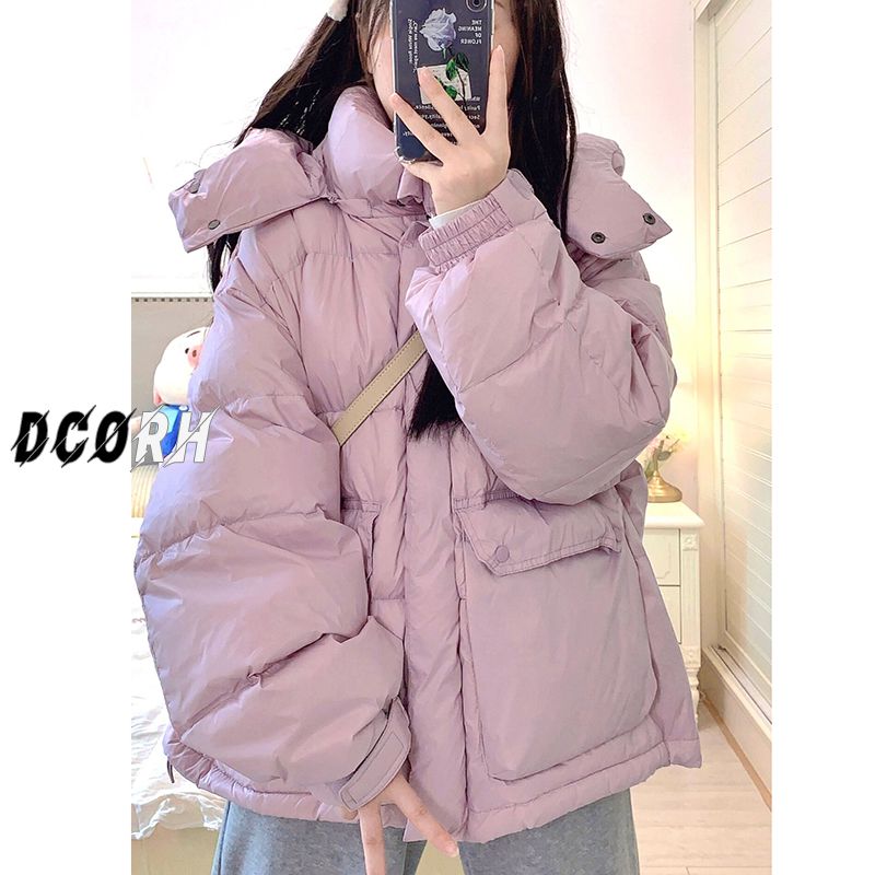 波司澄小个子短款羽绒服女冬季时尚百搭宽松显瘦连帽加厚面包服外