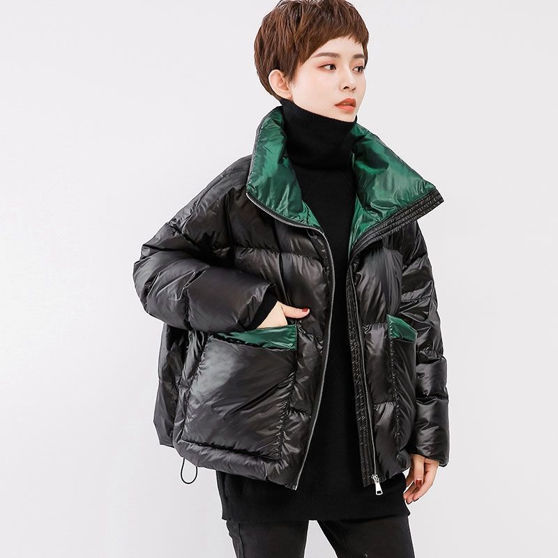 波司澄加绒加厚羽绒衣女2023新款韩版冬季宽松大码面包服短