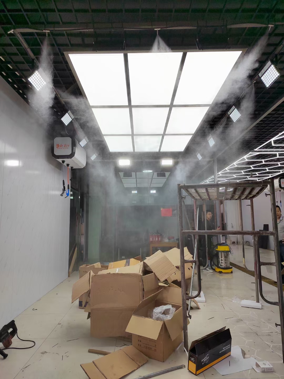 洗车房专用灯吊顶灯机修厂汽车美容贴膜工位灯九宫格灯