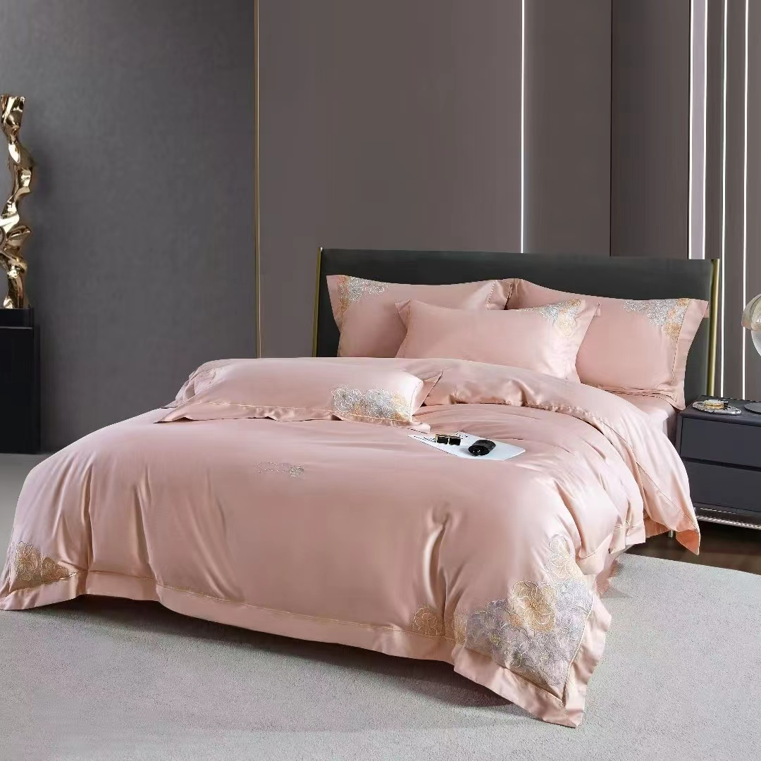 【花影-线下款】100支匹马棉轻奢绣花床品四件套