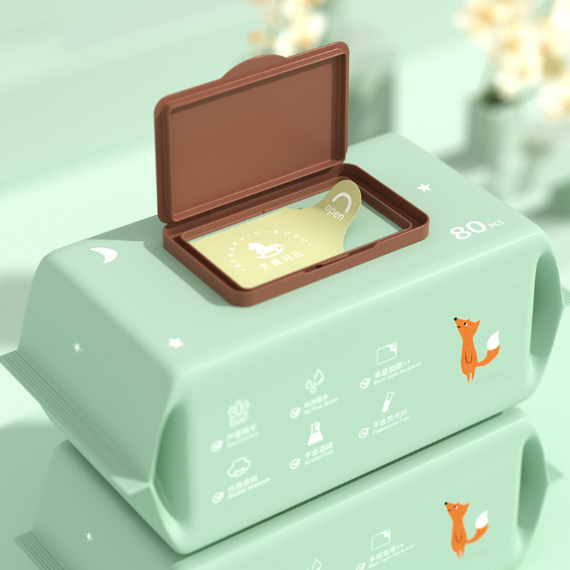 【新人浮力包邮】80抽湿纸巾婴儿手口专用湿巾加厚大包新生儿擦脸