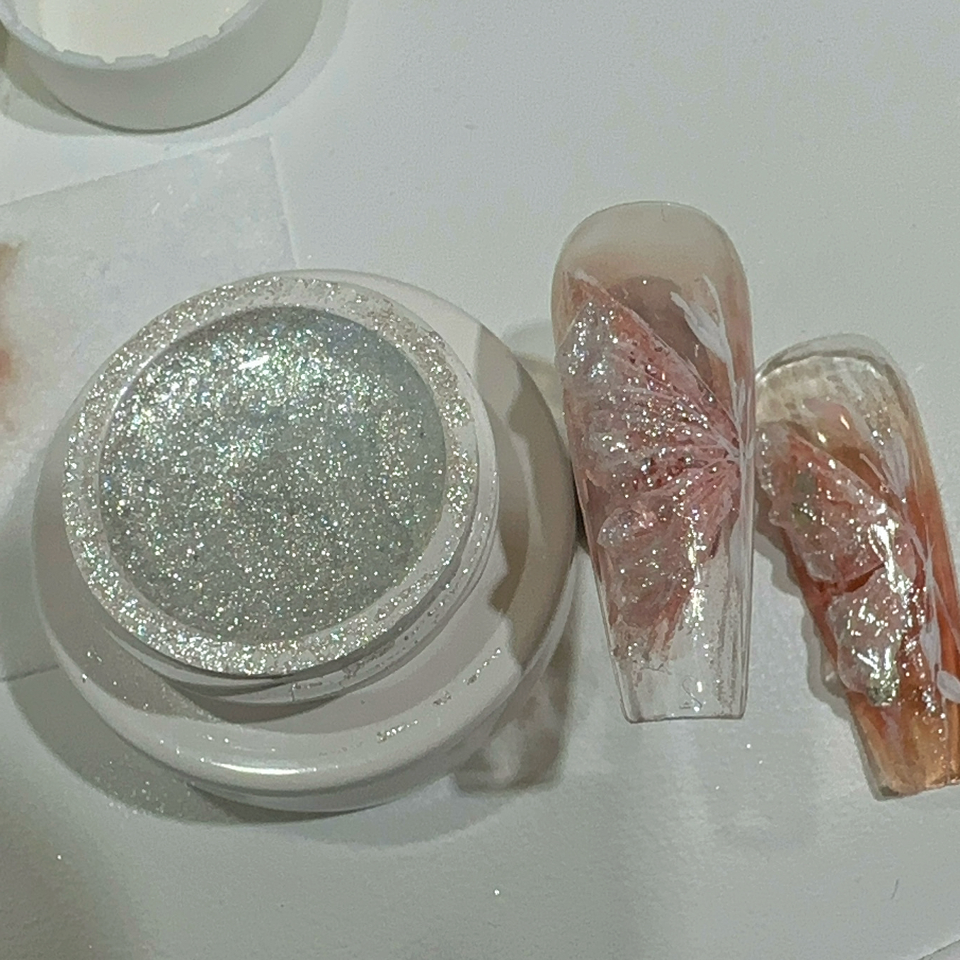 由梨高密度美甲款式提亮高光罐装用水润润质感闪闪亮亮的胶