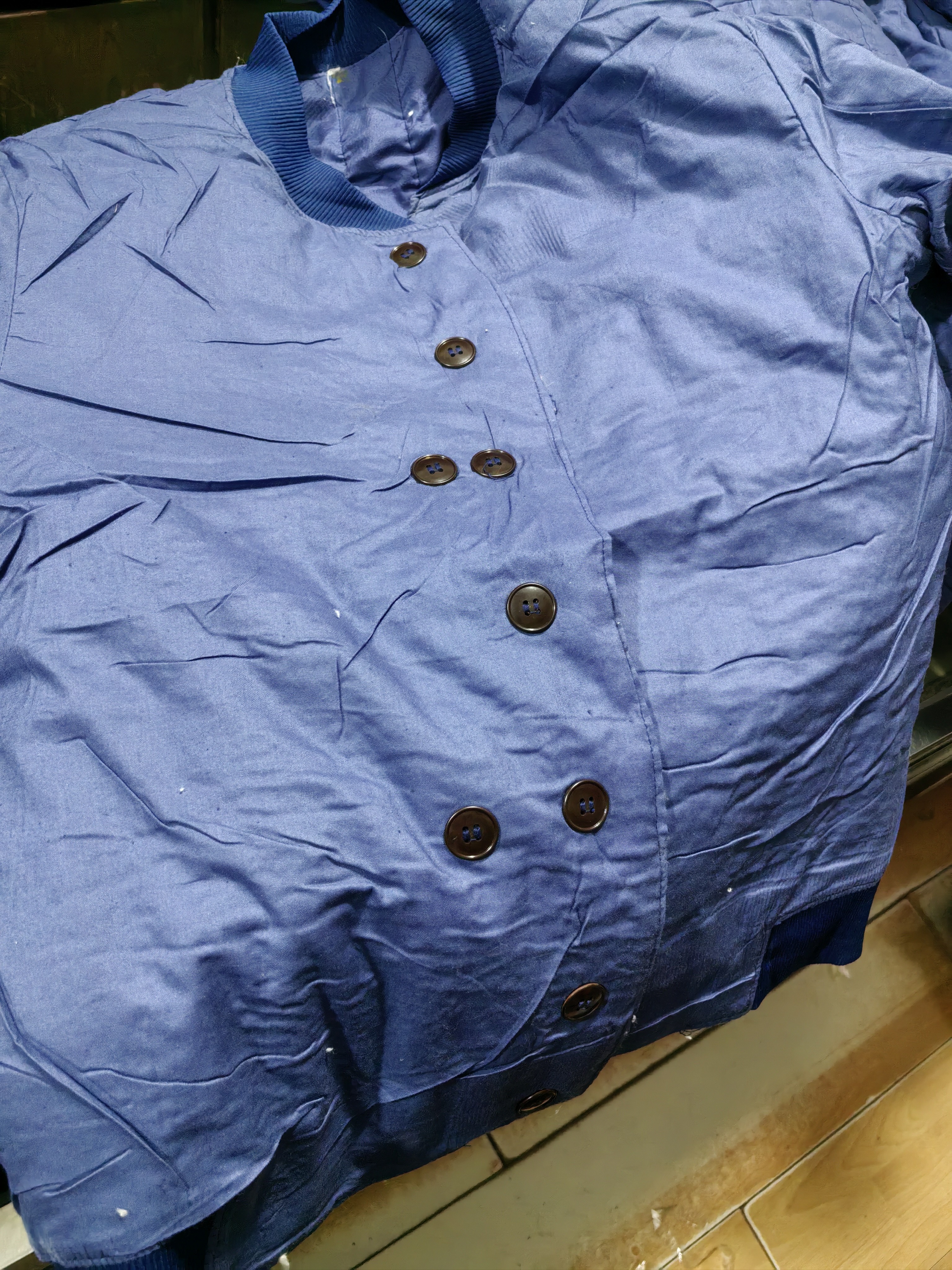 男士蓝色棉衣棉花保暖衣冬季保暖棉袄