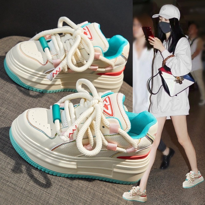 回力潮品秋冬季小白鞋女2023爆款厚底松糕小个子时尚潮流运动板鞋
