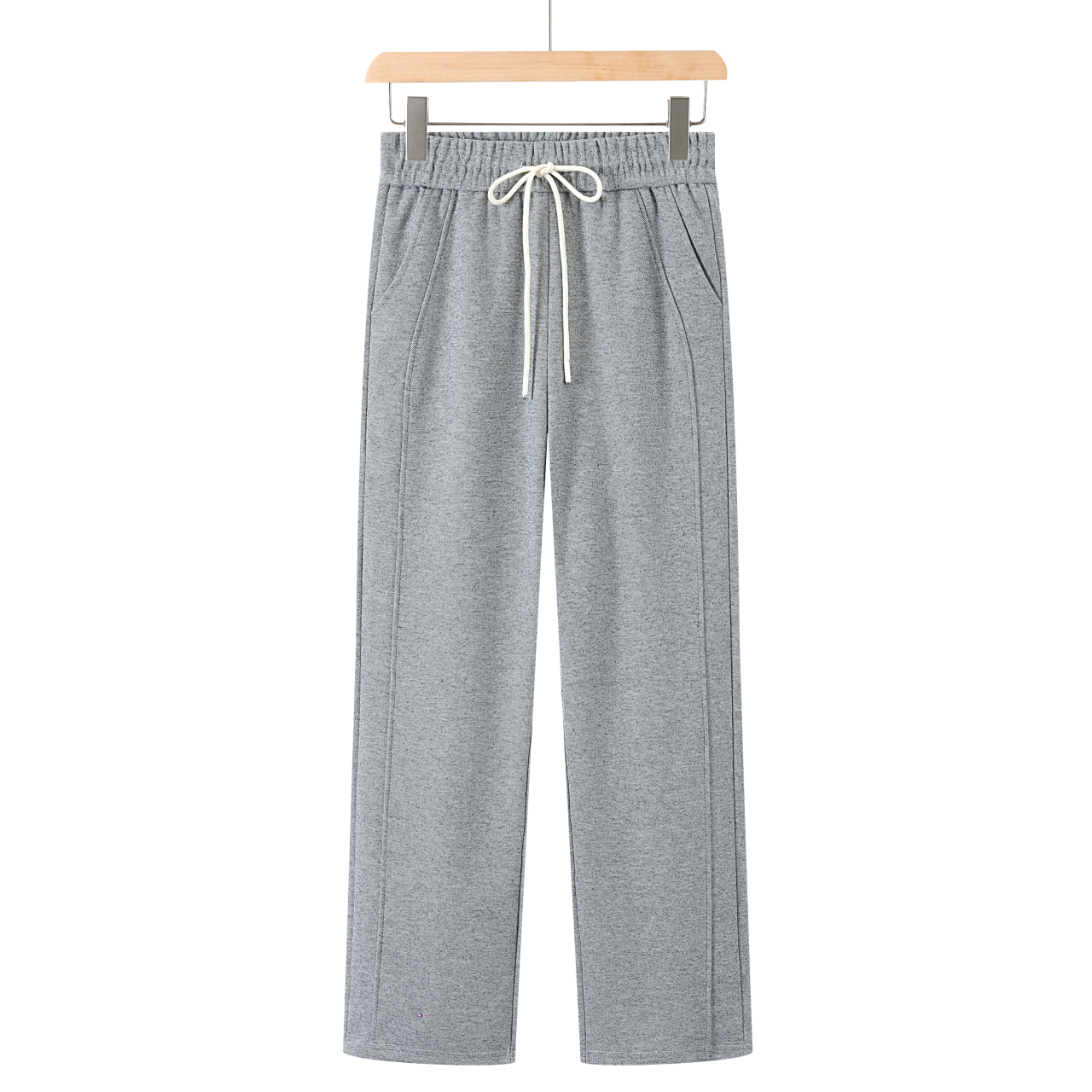 新款百搭高腰女士窄版垂感直筒裤阔腿裤时尚透气长裤百搭休闲妈妈