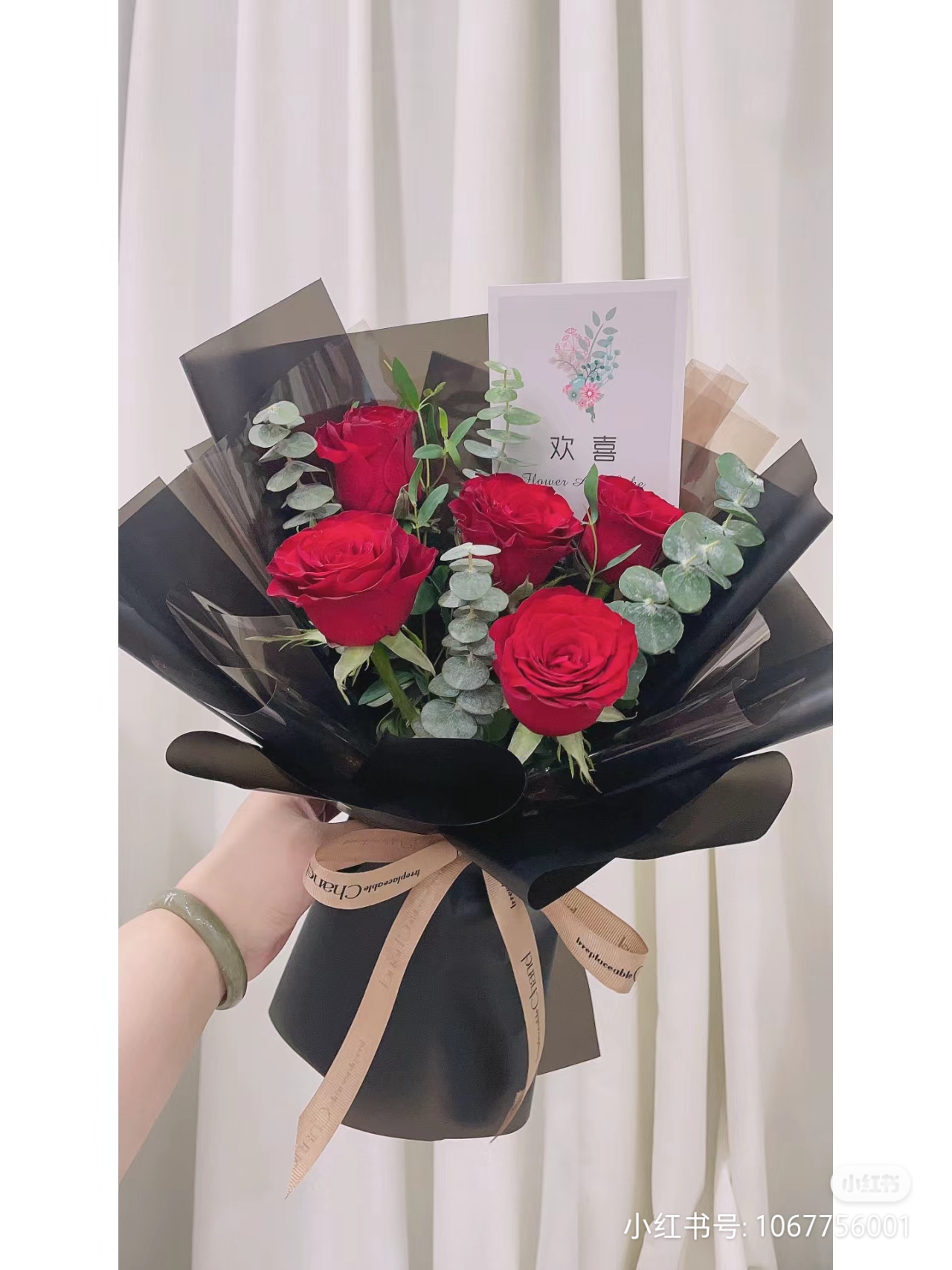【情人节伴手礼】5朵玫瑰花伴手礼