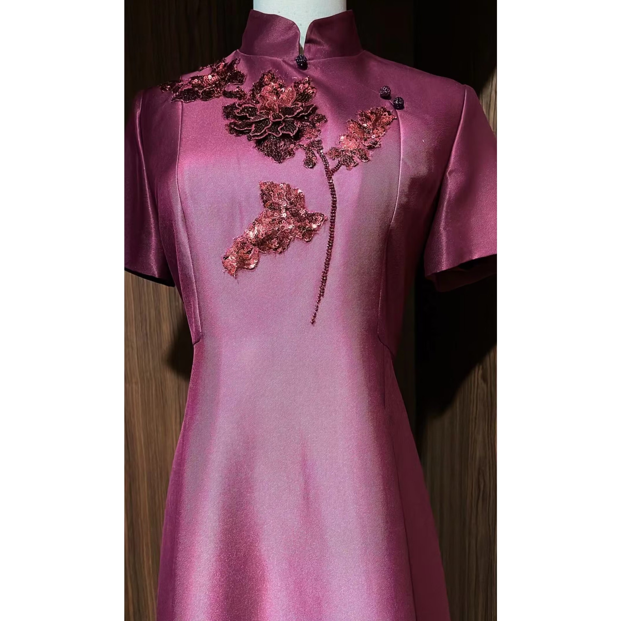 71660-11中式高端套装重工夏季刺绣结婚洋气时尚礼服