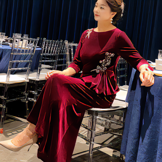 0032-11高端定制喜婆婆喜妈妈礼服婚礼结婚新娘敬酒服