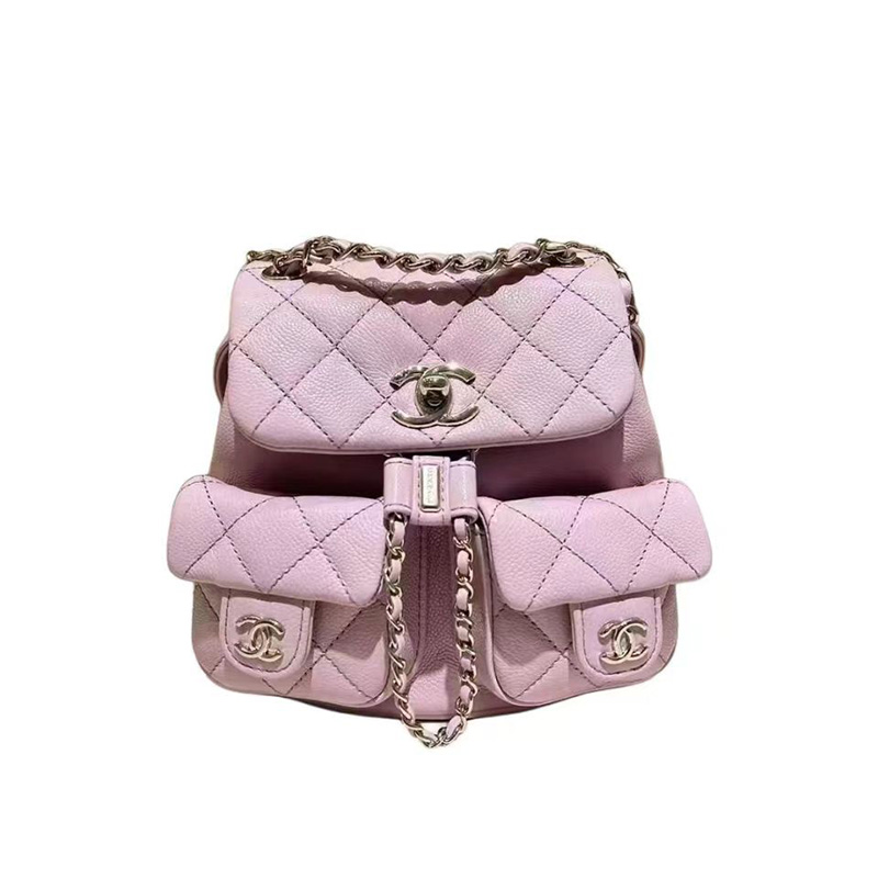 全新未使用 Chanel/香奈儿 23P Duma背包小号荔枝皮