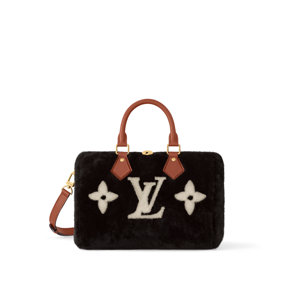 未使用 LouisVuitton/路易威登 新款冬季滑雪系列speedy25羊毛