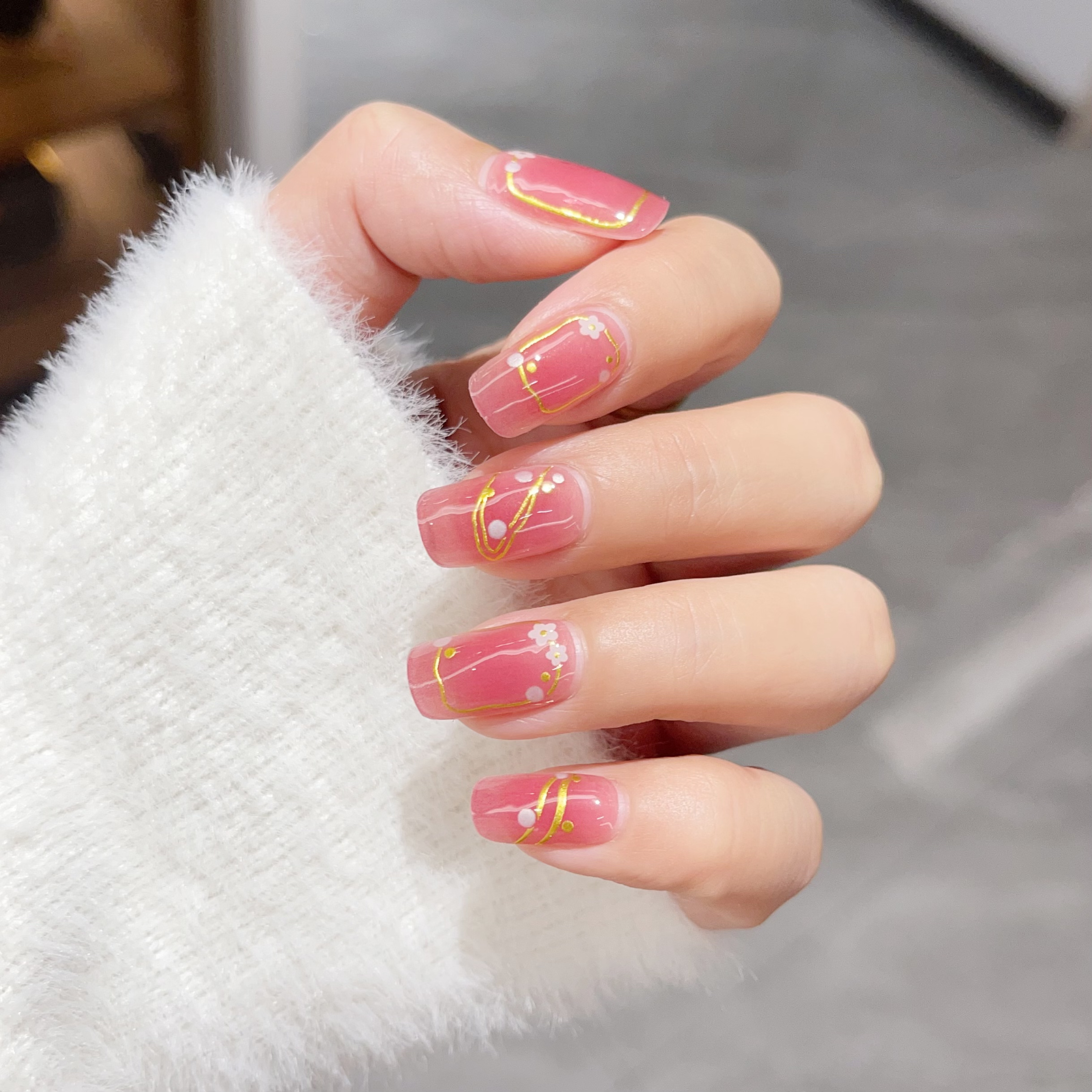 【烤灯变硬】繁花似锦057 半固化凝胶美甲贴