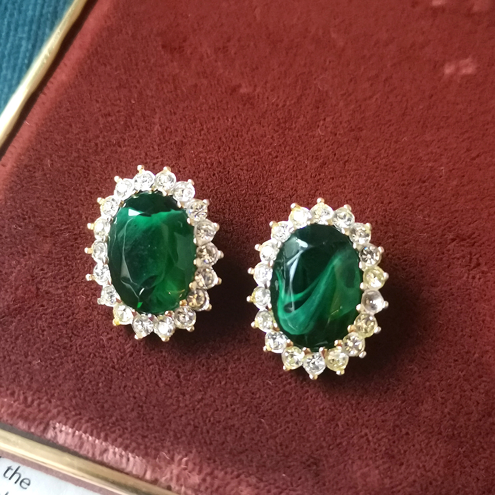 NINA RICCI高阶云纹琉璃耳夹[1410113-016]