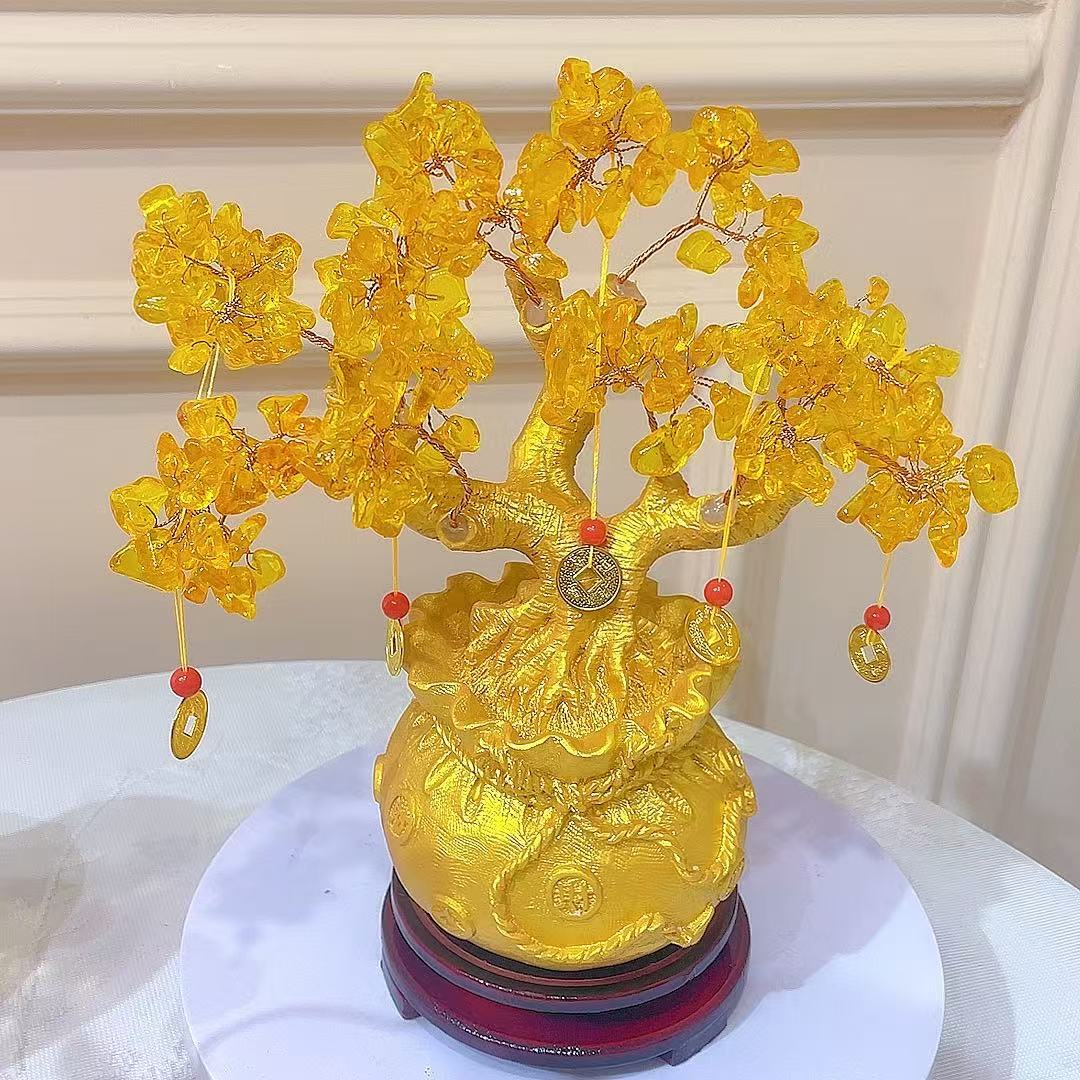 发财树招财树摇钱树家居 盆栽花器（尺寸约高28cm宽21cm）