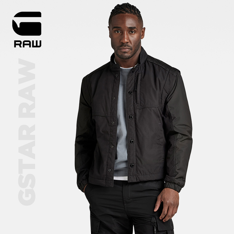 G-STAR RAW秋冬保暖痞帅Moto立领夹克男士轻质光滑外套D23658