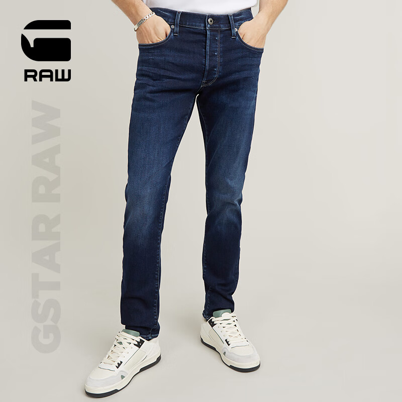 G-STAR RAW24秋冬新品3301牛仔裤修身潮流弹力多口袋经典时尚男士