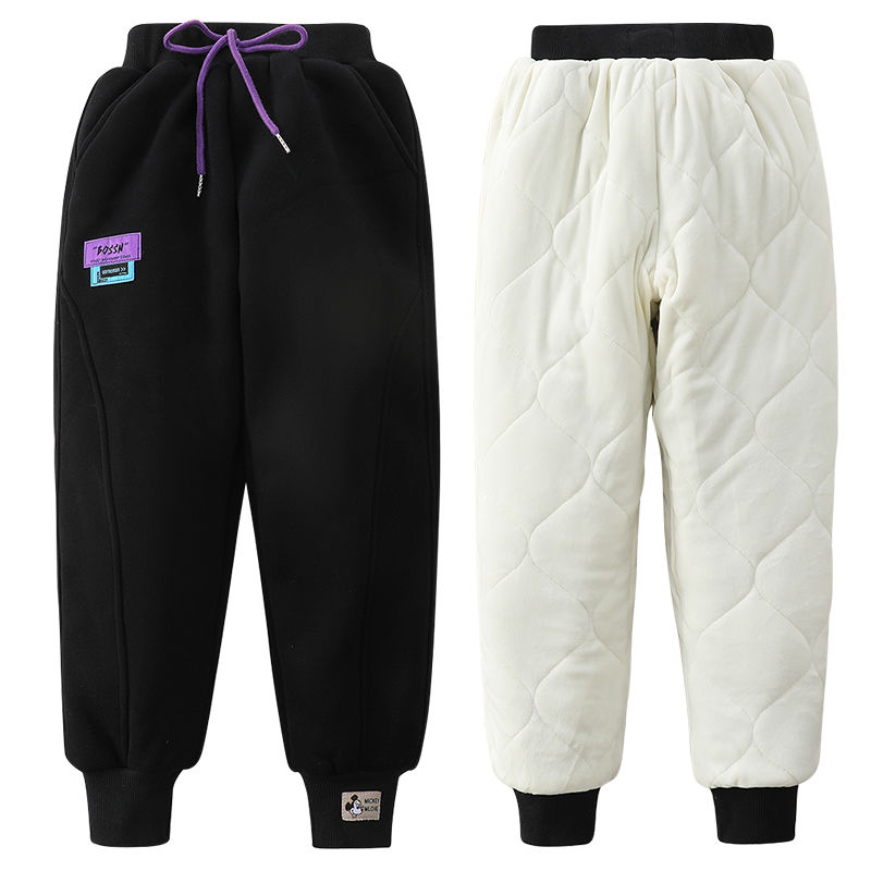 女童棉裤冬季加厚儿童冬款加绒保暖裤子中大童三层夹棉小孩子外穿